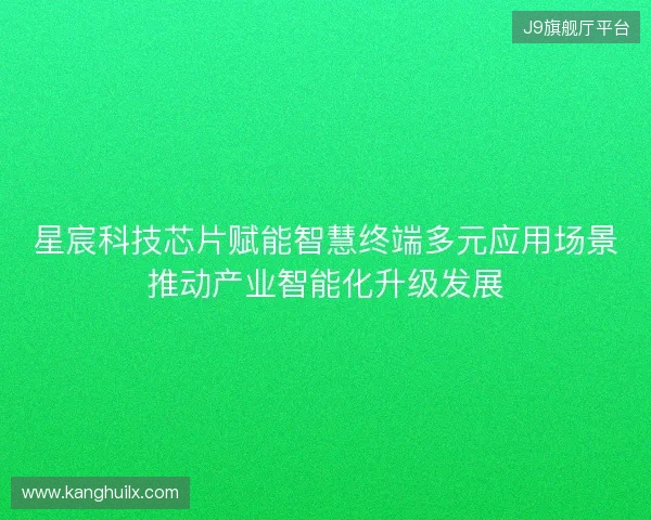星宸科技芯片赋能智慧终端多元应用场景推动产业智能化升级发展 星宸科技芯片赋能智慧终端多元应用场景推动产业智能化升级发展